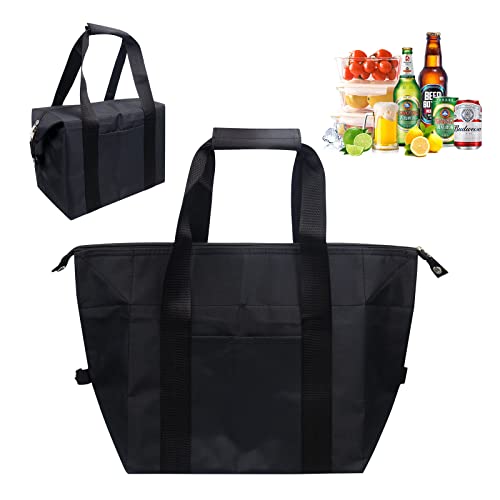 20L Kühltasche Faltbar, Isoliertasche Cooler Bag Einkaufstasche, Lunchtasche Picknicktasche Mittagessen Tasche für Camping, Picknick, Lebensmitteltransport, Einkauf von CTDMJ