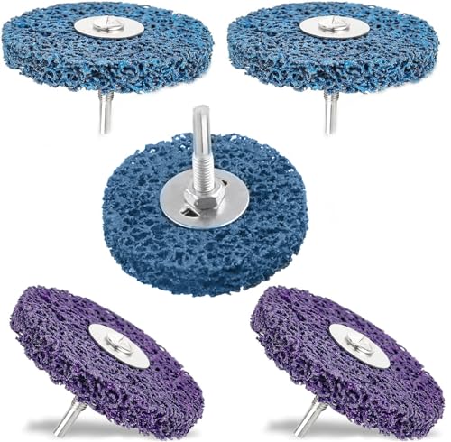 CSD Scheibe 100mm,5 Stück CBS Schleifscheibe Grobreinigungsscheibe CBS Reinigungsscheibe Schleifscheiben für Winkelschleifer (3 blau 2 lila) von CTDMJ