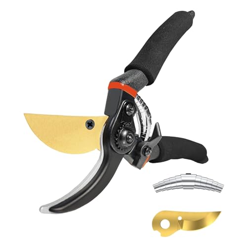 CTDMJ Gartenschere Gardena SK-5 Stahl Rostfrei Baumschere Heavy Duty Antihaftbeschichtet Hochwertige Stahl-Klingen Gartenschere Set für Pflanzen, Hecken Blumenschere, Baumscheren & Gartenscheren CTDMJ Gartenschere Gardena SK-5 Stahl Rostfrei Baumschere Heavy Duty Antihaftbeschichtet Hochwertige Stahl-Klingen Gartenschere Set für Pflanzen, Hecken Blumenschere, Baumscheren & Gartenscheren von CTDMJ