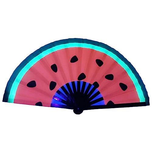 CTDWNT 33 cm Farbverlauf Bunte Reflektierende Faltbare Fan Weiche Faser Tuch Fan Große Kung Fotografie Party Fan Tanz Fan Requisiten Fu von CTDWNT