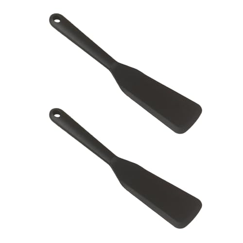 2 Stück Pfannenwender Silikon, Pfannenwender Kunststoff, Pfannenwender, Geeignet Zum Kochen Von Speisen In Der Küche(Schwarz) von CTForest