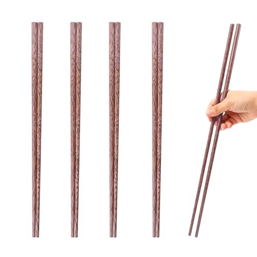 CTForest 4 Paar Lange Hölzerne Essstäbchen, Essstäbchen-Kochen, Holz Lange Essstäbchen, Es Eignet Sich für Frittierte Speisen und Kochnudeln, die Verbrühungen Wirksam Verhindern Können.(30cm) von CTForest