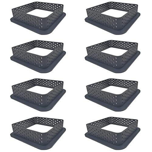 CTForest 8 Stück Backform Quadratisch Mousse Form, Silikonbackform Quadratisch, Mousse Kuchen Quiche Quadratisch, für DIY Kuchenliebhaber, für die Herstellung von Mousse(Schwarz) von CTForest
