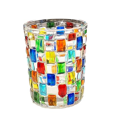 Cocktailglas Bunt, Gestreiftes Kristallweinglas, Whiskey Gläser Bemalte, Geeignet zum Trinken, Getränke(Farbe) von CTForest