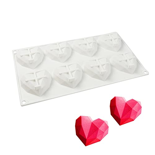 Liebesherz Kuchenform, Herzform Kuchenform, 3D Liebesherz Diamantförmige, Geeignet für die Herstellung von Mousse Kuchen von CTForest