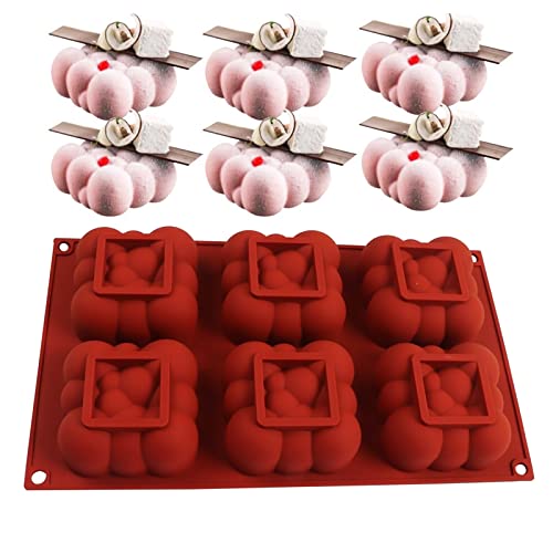 CTForest Silikon Backform Wolke, Mousse Kuchenform, Blasen Wolke Silikon Backform, Geeignet für die Herstellung von Mousse Kuchen(Rot) von CTForest
