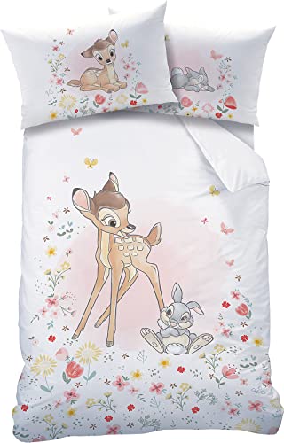 Baby Wende Bettwäsche Disney Bambi 100 x 135 cm 100% Baumwolle von CTI