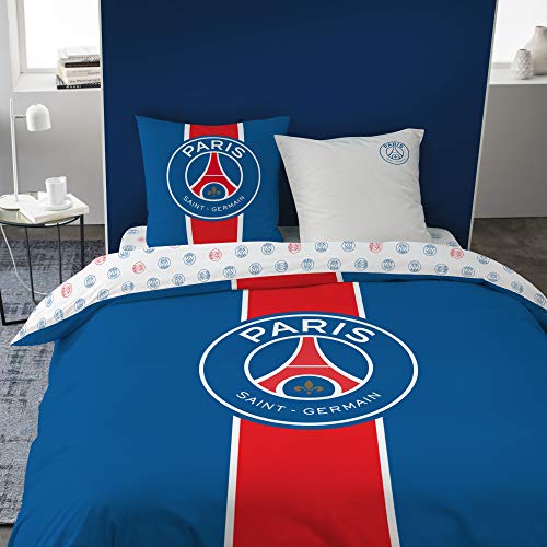 CTI Paris Saint Germain Bettbezug + Kissenbezug, 100% Baumwolle, Trikot Paris Saint Germain (240 x 220 cm) von CTI