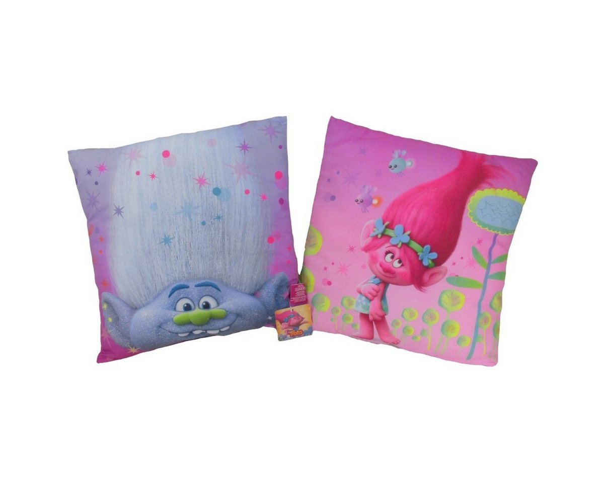 CTI Dekokissen Trolls Poppy Kinderkissen mit Wendemotiv ca. 40 x 40 cm Polyester, authentische Darstellung von CTI