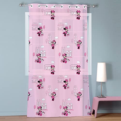 Disney Home Minnie Cute Vorhang mit Ösen, 100% Polyester, Öko-Tex, 140 x 240 cm, Bedruckt, Mädchen, Rosa Disney Home Minnie Cute Vorhang mit Ösen, 100% Polyester, Öko-Tex, 140 x 240 cm, Bedruckt, Mädchen, Rosa von CTI