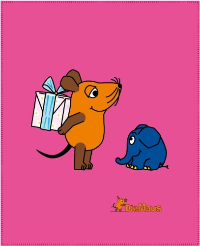 Die Maus Fleecedecke Geschenk, pink von CTI