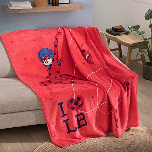 CTI Miraculous Ladybug Jump Decke, 125 x 150 cm von CTI