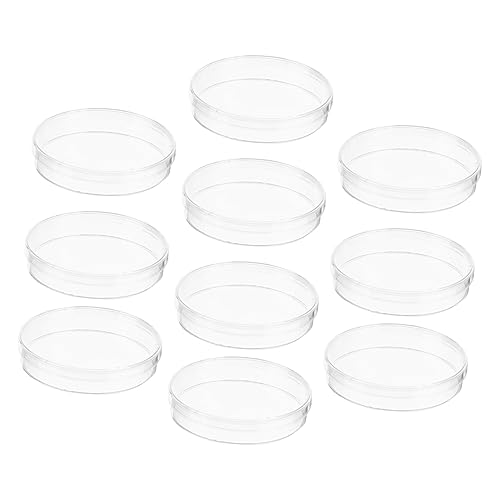 CTIRCHIU 10 Stück Transparente Petrischalen mit Deckel für Labortests Chemieexperimente Wissenschaftliche für Sicheres Probenmanagement von CTIRCHIU
