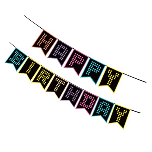 CTIRCHIU 1Satz Geburtstagsfeier Hängende Banner Dekorative Party Ornamente für Innen und Außendekoration mit Leuchtendem CTIRCHIU 1Satz Geburtstagsfeier Hängende Banner Dekorative Party Ornamente für Innen und Außendekoration mit Leuchtendem von CTIRCHIU