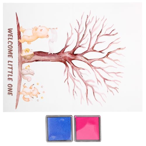 CTIRCHIU Gender Reveal Fingerabdruckbaum Satz Kreatives Partyzubehör für Babyparty und Geschlechtsenthüllung mit Stempelkissen und Einzigartigem Design CTIRCHIU Gender Reveal Fingerabdruckbaum Satz Kreatives Partyzubehör für Babyparty und Geschlechtsenthüllung mit Stempelkissen und Einzigartigem Design von CTIRCHIU