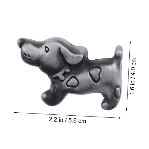 CTIRCHIU 1Satz Schrankgriff Kinderzimmer Schubladenknopf Tierdesign für Kleiderschrank Korrosionsbeständig Schöner Möbelgriff Hund Schwarz von CTIRCHIU