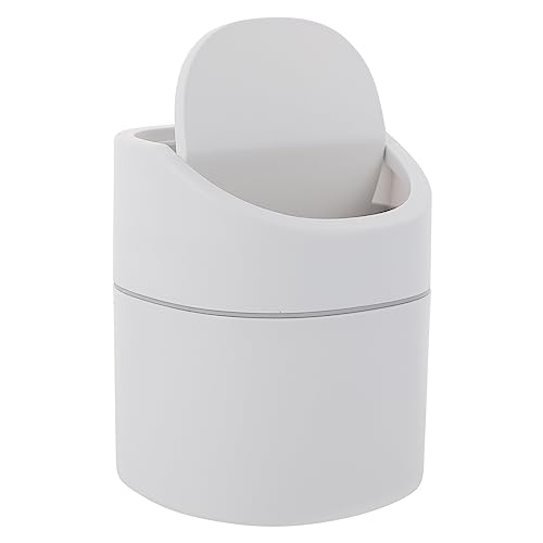 CTIRCHIU 1Stück Mini Mülleimer mit Klappdeckel Kreativer Desktop Abfallbehälter für Büro Zuhause und Schminktisch Langlebig und Platzsparend für Aufgeräumte Arbeitsfläche von CTIRCHIU