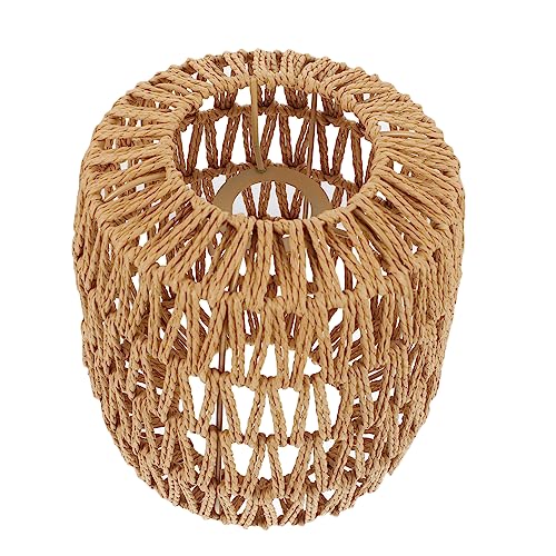 CTIRCHIU 1Stück Simulierte Rattan Lampenabdeckung Handgewebter Vintage Lampenschirm für Kronleuchter für Esszimmer und Wohnräume Stilvolles Design für Vielfältige Dekorationen von CTIRCHIU