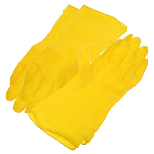 CTIRCHIU 2 Paare Wasserdichte PVC Spülhandschuhe Robuste Reinigungshandschuhe für Haushalt Rutschfest Langlebig für Geschirr von CTIRCHIU