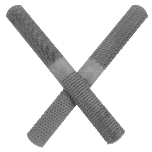CTIRCHIU 2 Sätze Carbonstahl Holzraspel mit Flach und Halbrund Feilen für Holz Metall Bearbeitung Ergonomische Griff Handwerkzeuge zum Formen Schneiden Schleifen und Reparieren von CTIRCHIU