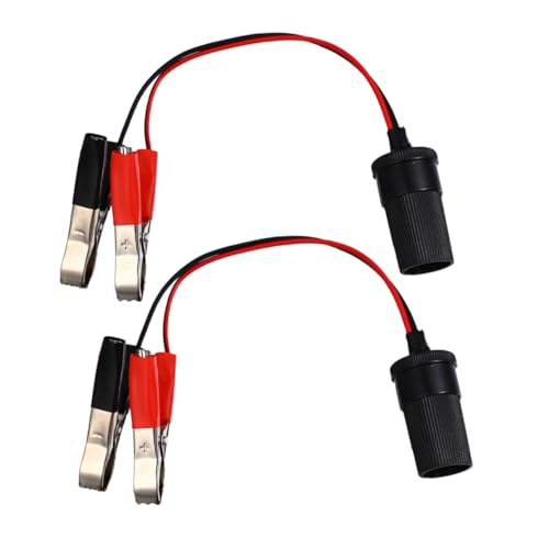 CTIRCHIU 2 Stück Auto Schnellverschluss Adapter mit Großen Clips Verlängerungskabel für Zigarettenanzünder Geeignet für Autos Motorräder und Heimgebrauch von CTIRCHIU