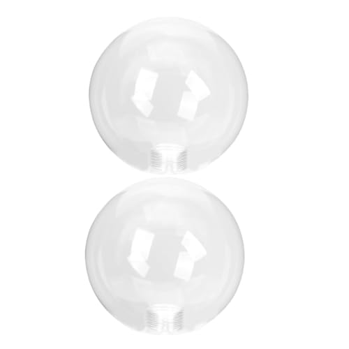 CTIRCHIU 2 Stück Glas Lampenschirm Ersatz Rund Schraubsockel Lampenabdeckung Innenbeleuchtung Dekorativer Lampenschirm Für Deckenleuchte Pendelleuchte von CTIRCHIU