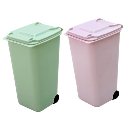 CTIRCHIU 2 Stück Mini Desktop Mülleimer mit Deckel Kompakter Schreibtisch Abfalleimer und Stifthalter Grün Vielseitiger Tischmülleimer für Büro Küche Schlafzimmer und Home Office CTIRCHIU 2 Stück Mini Desktop Mülleimer mit Deckel Kompakter Schreibtisch Abfalleimer und Stifthalter Grün Vielseitiger Tischmülleimer für Büro Küche Schlafzimmer und Home Office von CTIRCHIU