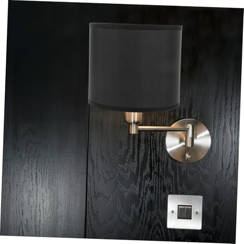 CTIRCHIU 2 Stück Rundzylinder Lampenschirm aus Schwarzem Leinenstoff Ersatz Lampenschirme für Tischlampen Dekorativer Lampenschirm für Wohnzimmer und Schlafzimmer von CTIRCHIU