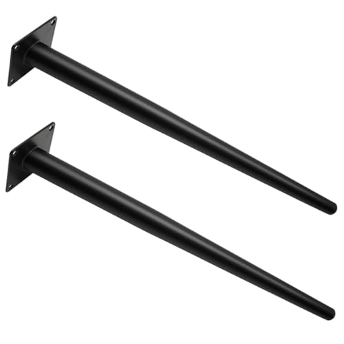 CTIRCHIU 2 Stück Teiliges Metallmöbelfüße Matte Schwarze Schräg Konische Tischbeine Ersatzfüße für Sofa Schrank Schreibtisch und Couchtisch Stabile Möbelstützbeine von CTIRCHIU