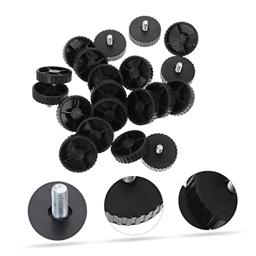 CTIRCHIU 20 Stück Teiliges Verstellbare Möbelbeine Möbel Nivellierfüße rutschfeste Stellfüße aus Robustem PP und Eisen für Tische Stühle Schränke Teppich Fliesenboden von CTIRCHIU