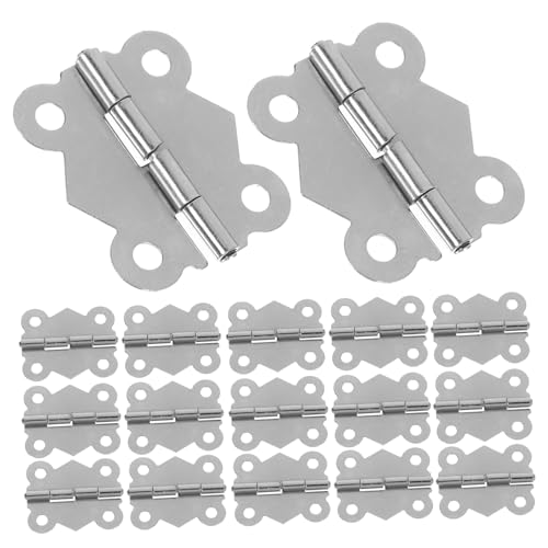 CTIRCHIU 24 Stück Teiliges Mini Schmetterlingsscharniere aus Robustem Eisen Silberfarbene Möbelscharniere mit Feiner Kantenverzierung Vintage Retro design für Schmuckkästchen Schranktüren CTIRCHIU 24 Stück Teiliges Mini Schmetterlingsscharniere aus Robustem Eisen Silberfarbene Möbelscharniere mit Feiner Kantenverzierung Vintage Retro design für Schmuckkästchen Schranktüren von CTIRCHIU