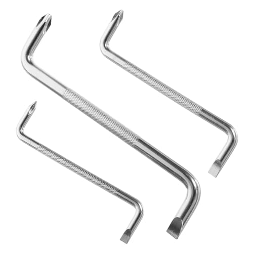 CTIRCHIU 3 Stück Abgewinkelter Z schraubendreher Carbonstahl Winkelschraubenzieher mit Kurzem Griff Ergonomisch für Enge Räume Vielseitig für Elektronik und Möbelmontage Rostfrei Langlebig von CTIRCHIU