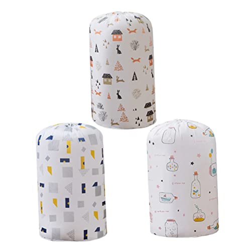 CTIRCHIU 3stücke Runder Aufbewahrungstasche Mit Zugband Buntes Design Für Bettdecken Und Kleidung Strapazierfähige Peva Organizer-Tasche Für Alltagsnutzung Und Reisen von CTIRCHIU