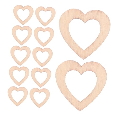 CTIRCHIU 500 Stück Holzherzen Herzform Holzscheiben zum Basteln Rustikale Holzverzierungen DIY Hochzeit Valentinstag Party Dekoration Natürliche Holzstreudeko von CTIRCHIU