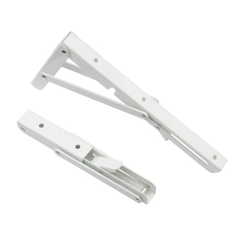 CTIRCHIU Dreieckiger Stahl Wandhalter Faltbar Klappbar Robust Belastbar Regalträger für Tisch Wandmontage Weiß Langlebig von CTIRCHIU