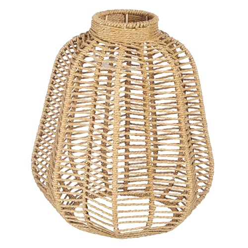 CTIRCHIU Gewebter Lampenschirm Rattan Austauschbarer Hängelampenschirm für Tischlampe für Wohnzimmer Schlafzimmer Esszimmer Einfache Montage Langlebige Konstruktion von CTIRCHIU