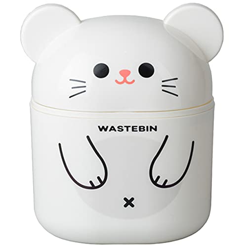 CTIRCHIU Kawaii Mülleimer für Schreibtisch Kleiner Kreativer Kunststoff Abfallbehälter mit Deckel Cartoonform für Büro Wohnzimmer oder Kinderzimmer CTIRCHIU Kawaii Mülleimer für Schreibtisch Kleiner Kreativer Kunststoff Abfallbehälter mit Deckel Cartoonform für Büro Wohnzimmer oder Kinderzimmer von CTIRCHIU