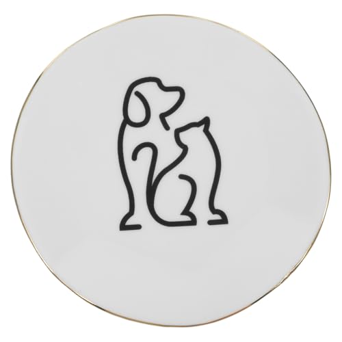 CTIRCHIU Keramik Schmuckschale mit Tiermuster Robustes Schmucktablett Glatte Oberfläche Elegantes Deko tablett für Ringe Ohrringe Schmuckaufbewahrung Schminktisch von CTIRCHIU