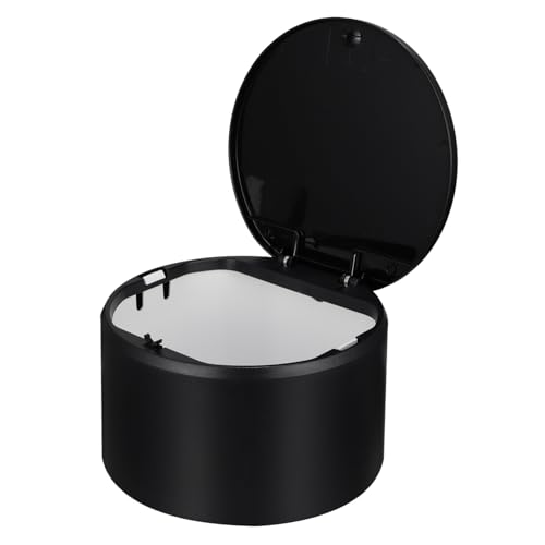 CTIRCHIU Mini Abfalleimer mit Druckfunktion Kompakt und Umweltfreundlich Schwarzer Desktop Mülleimer aus Hochwertigem Kunststoff für Büro Küche Arbeitsplatte mit Praktischem Deckel für von CTIRCHIU