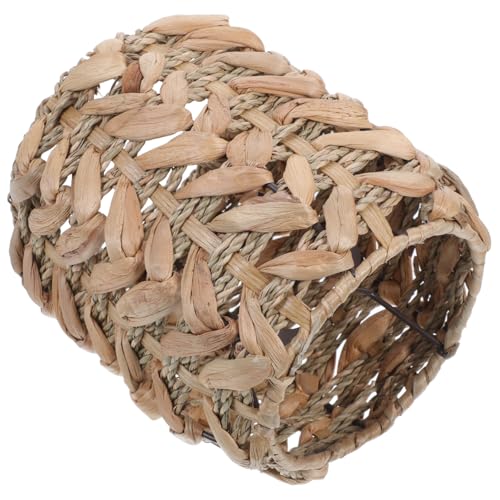 CTIRCHIU Rustikaler Handgewebter Lampenschirm aus Naturfasern Woven Pendant Light Lampshade Langlebiger Pendelleuchten Ersatz für Schlafzimmer Wohnzimmer Büro Kompatibel Warme von CTIRCHIU