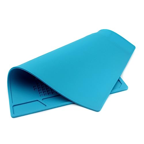 CTIRCHIU Silikon Reparaturmatte Hitzebeständig Magnetisch Wärmedämmung Lötstation Wartungsplattform für Handy Computer Platine Reparatur Pad Blau von CTIRCHIU