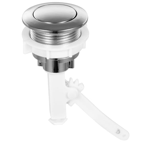 CTIRCHIU Toilettenspülknopf Ersatz für Spülkasten Elektroplattierter Einzelner Rundknopf Langlebiges Material Einfache Installation Kompatibel mit Standard wasserbehältern von CTIRCHIU