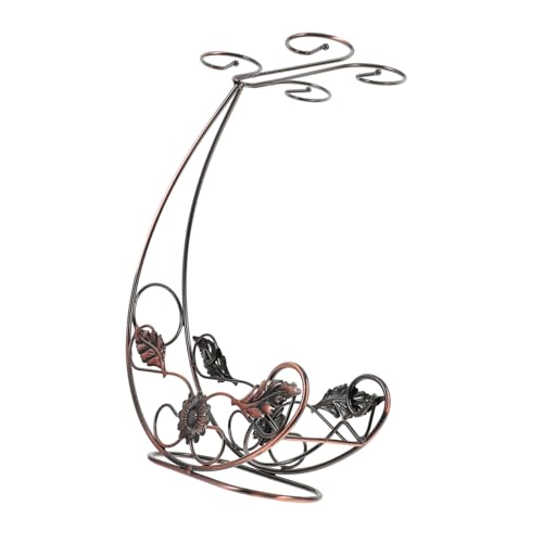 CTIRCHIU Vintage Weinregal aus Stabiles Weinglashalter für Tischplatte Dekoratives Hängeregalsystem mit Flaschenfach Platzsparend und Langlebig für Zuhause Bar und Restaurant von CTIRCHIU