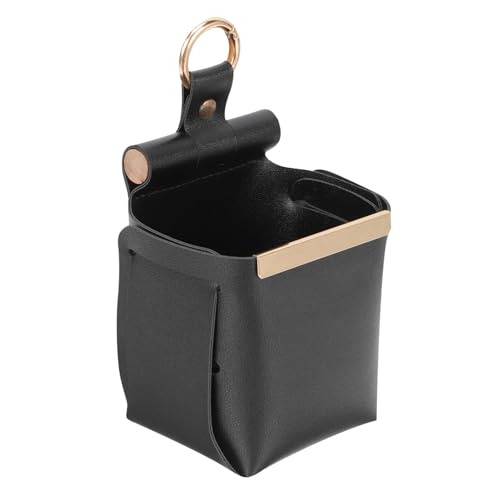 CTIRCHIU Wandhängender PU Aufbewahrungsbeutel Faltbar mit Metallring Stabiler Organizer für Schlafzimmer und Büro Platzsparende Aufbewahrungstasche für Handy Schmuck Ladegeräte von CTIRCHIU