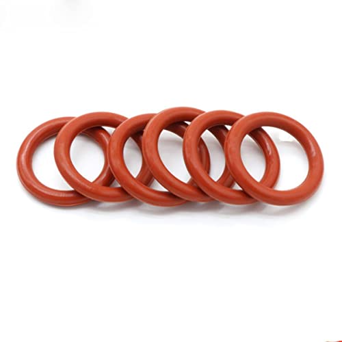 10 Stück rote Silikon-Ringdichtung CS 4 mm Außendurchmesser 12~150 mm Silikon-O-Ring-Dichtung Gummi-O-Ring VMQ-Sortiment Werkzeuge-Außendurchmesser 15 mm ID 7 mm, rot, CS 4,0 mm von CTLH20