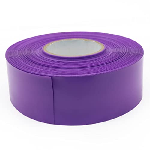 17 mm ~ 80 mm 18650 Lithiumbatterie Schrumpfschlauch Lithium-Ionenfolie Wrap Abdeckung Leder PVC Schrumpfschlauch Filmhülse Isolierung Hülle-lila, Breite 50 mm x 1 Meter von CTLH20