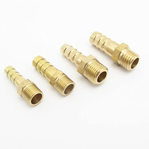 4mm 6mm 8mm 10mm 12mm OD Schlauchtülle x M8 M10 M12 M14 M16 M18 Metrisches Außengewinde Messing Rohrverschraubung Stecker Adapter Splicer-M12x1 bis 8mm von CTLH20