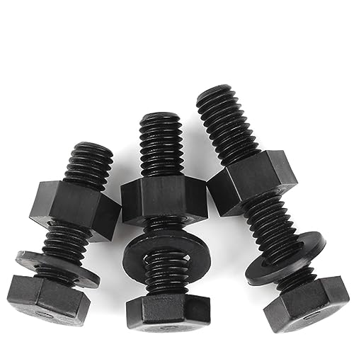 CTLH20 M3 M4 M5 M6 M8 M10 M12 Schwarz Außensechskant Nylonschrauben, Muttern, Dichtungen Isolierte Kunststoffschrauben Kombinationsset PA66 Sechskant-M6 (25 Stück) -50 mm von CTLH20