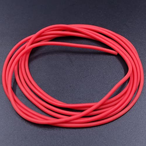 Naturlatex-Zuggummischläuche 2 3 4 5 6 mm Solides Stretch-Zugseil Hochelastischer elastischer Schlauch Jagd Schleuder Katapult-Rot, 2 m, Außendurchmesser 5 mm von CTLH20
