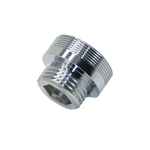 Silber 1/2" Auf M16 M18 M24 M28 Außengewinde Stecker Messing Wassersparer Wasserhahn Adapter für Badezimmer Küchenarmatur Armaturen-M28 x 1I2 von CTLH20